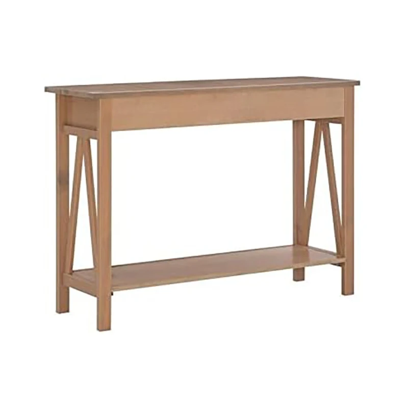 Solid Wood Hallway Lasting Art Wooden Half Moon Console Tables