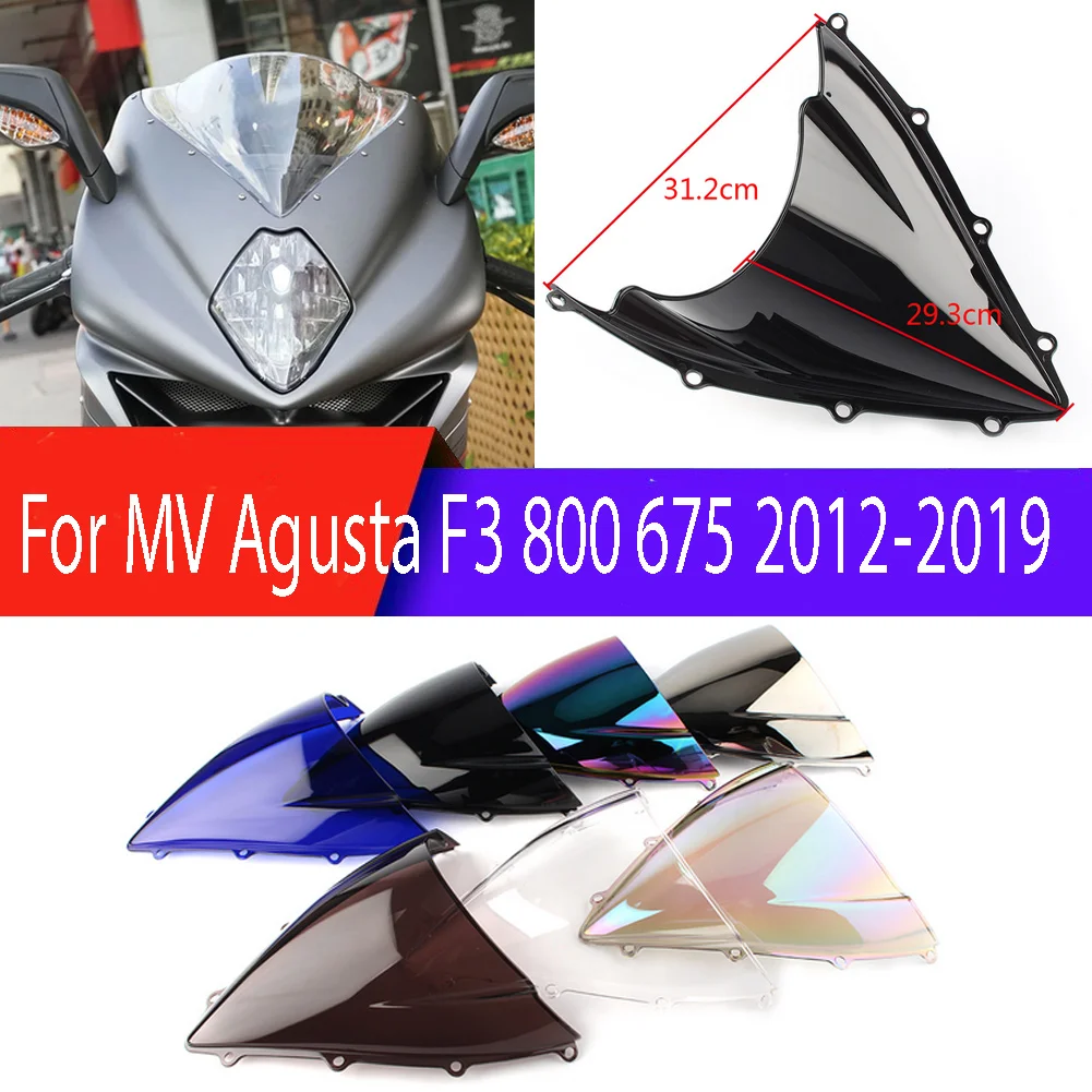 Motorcycle Windshield For MV Agusta F3 800 675 2012-2019 Double Bubble WindScreen Accessories Fairing Deflector