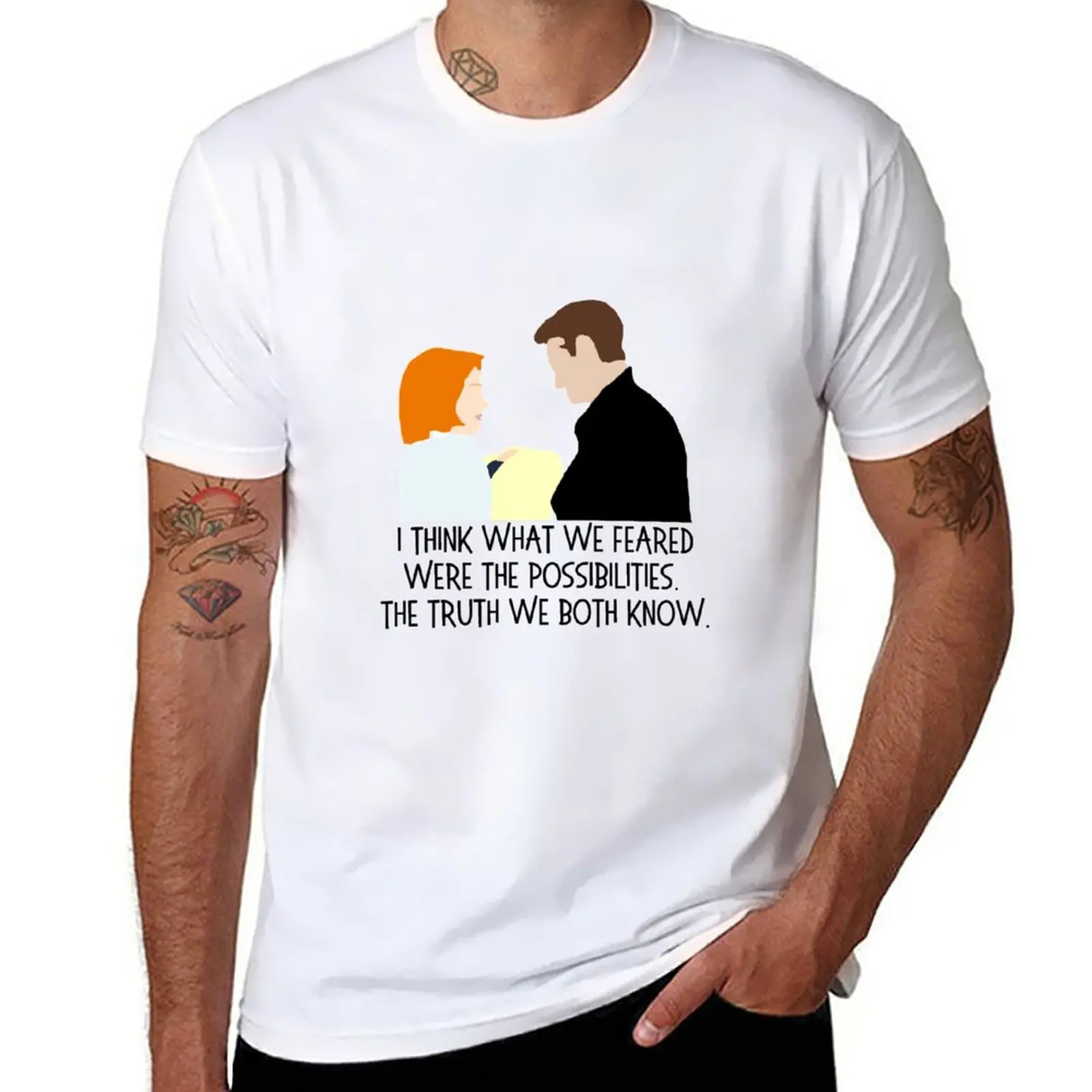 T-Shirt The Truth We Both Know, vêtements kawaii, t-shirts graphiques amusants pour hommes