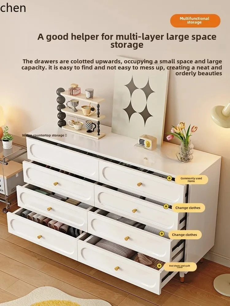 a7 solid wood chest simple living room storage bedroom drawer cabinet wall storage cabinet