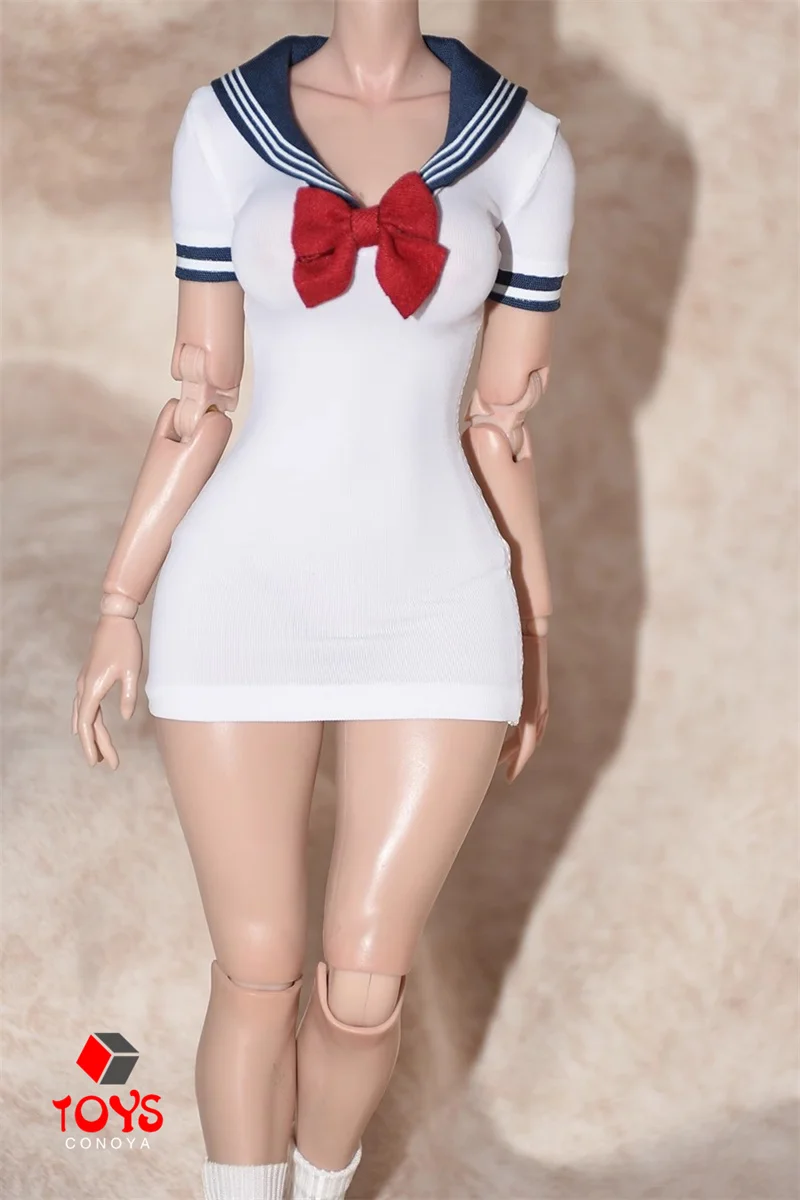 Customized 1/6 Scale Female Sailor suit JK School Uniform Clothes Model Fit 12'' Worldbox AT202 Female Soldier Action Figure