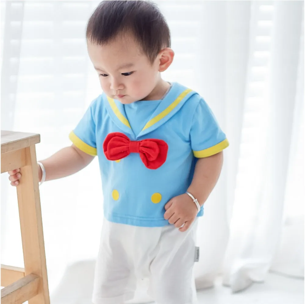 Baby Boy Sailor Style Jumpsuits/Boy Lovely Blue Romper 3543