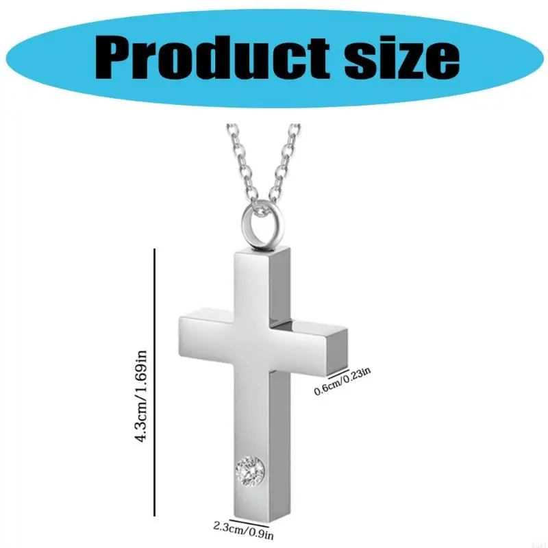 B2RF a forma incrociata Piet Ashes Thoughs Necket Neckt Memorial Urn Urn Pendant Neckace 2pcs
