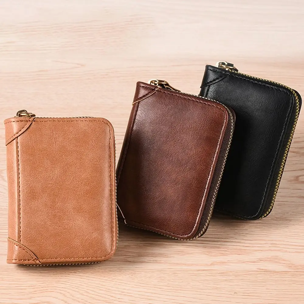 

Кошелек-держатель для карт из искусственной кожи FRID, 14 слотов для карт, держатель для карт, рукав, противоугонная щетка, многофункциональная складная сумка для карт, деловая сумка