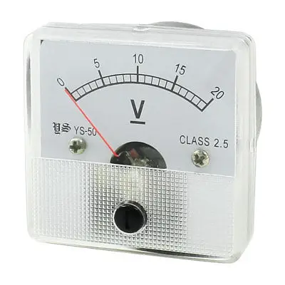 Class 2.5 Accuracy DC 0-20V Analog Voltage Panel Meter YS-50