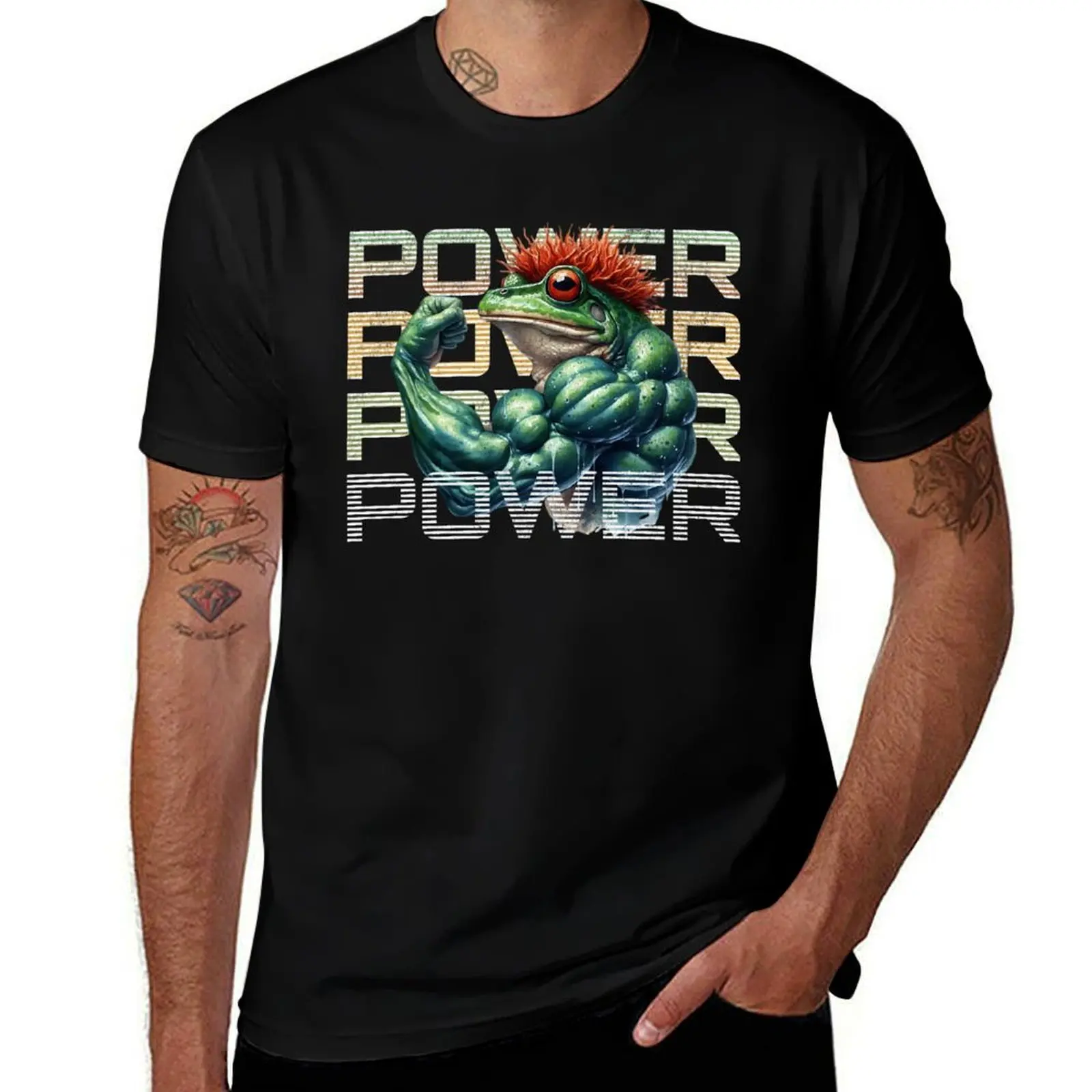 

The Mighty Frilled Frog: Strength in Every Leap T-Shirt T-shirts oversize plain graphic tee shirt tshirts for men