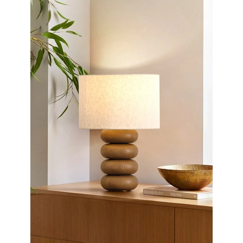 مصباح مكتبي من الخشب الصلب، مصباح ديكور بجانب السرير لغرفة النوم، مصباح أريكة لغرفة المعيشة الأمريكي القديم