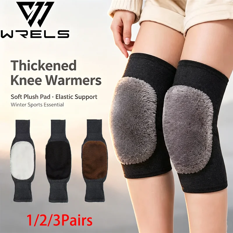 1/2/3Pairs Winter Thermal Knee Brace Coldproof Leg Warmer Soft Warm Knee Support Men Women Outdoor Sports Knee Leg Protector