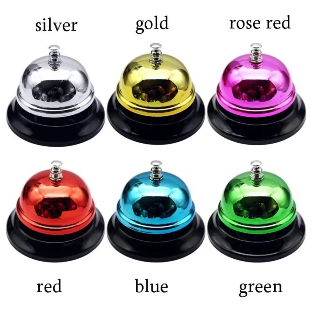 Solid Color Creative Round Single Bell Desk Bell Anti-rust Christmas Suppies Call Bell Summoning Bell Pet Training Bell