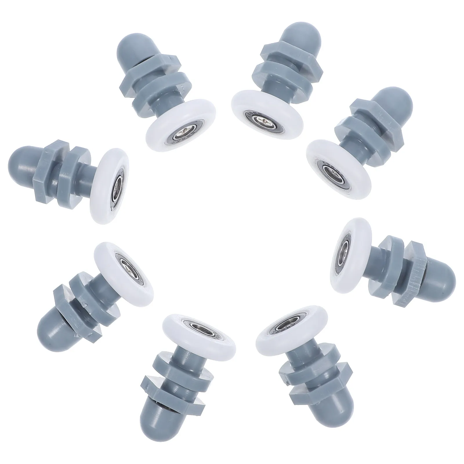 8Pcs Sturdy Sliding Door Pulley Set for Glass Shower Room Doors Lightweight Portable Installation Scientific Design Bathroom