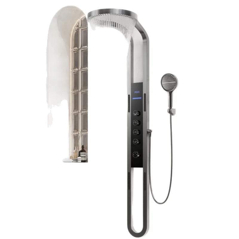 

Душевой набор с интегрированным унитазом для ванной комнаты, с цифровым дисплеем, без крыши, полный комплект