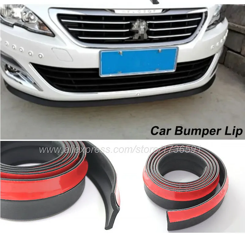 

Car Bumper Lips For Peugeot 301 307 308 406 408 508 607 806 807 2008 4008 Sega Car Front Lip Deflector Lips Skirt Body Kit Strip