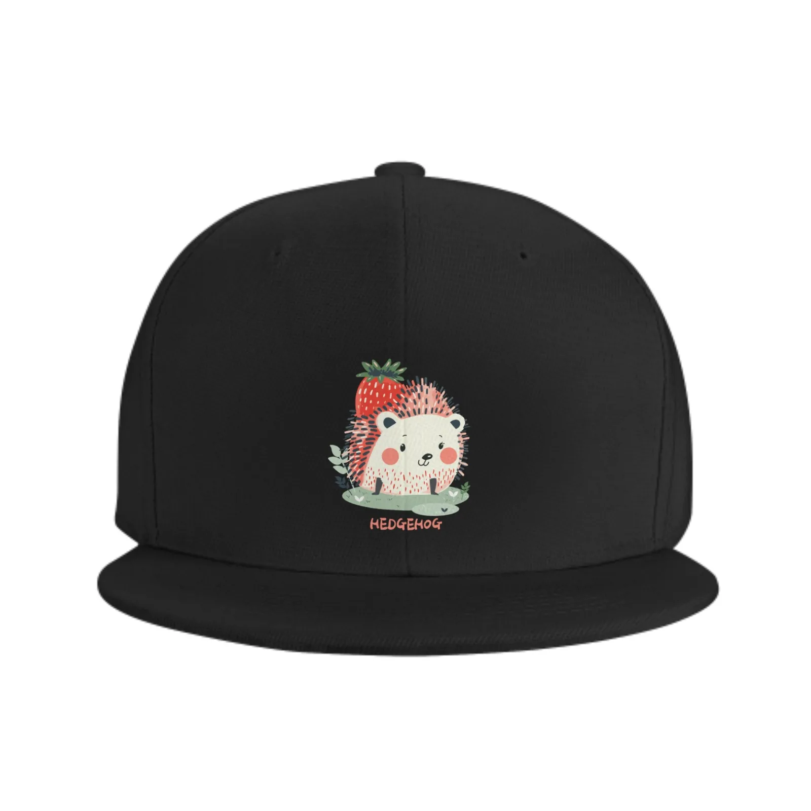 

Cute Animals Design Hedgehog And Fruits Flat Cool Snapback Baseball Cap For Boys Hip Hop For Women