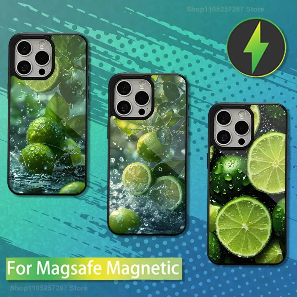 

Tasty Fruit lemon Art For iPhone 15,Mini,13,Max,11,16,17,14,Plus,12,Pro,For Magsafe,Magnetic Wireless Charging Case