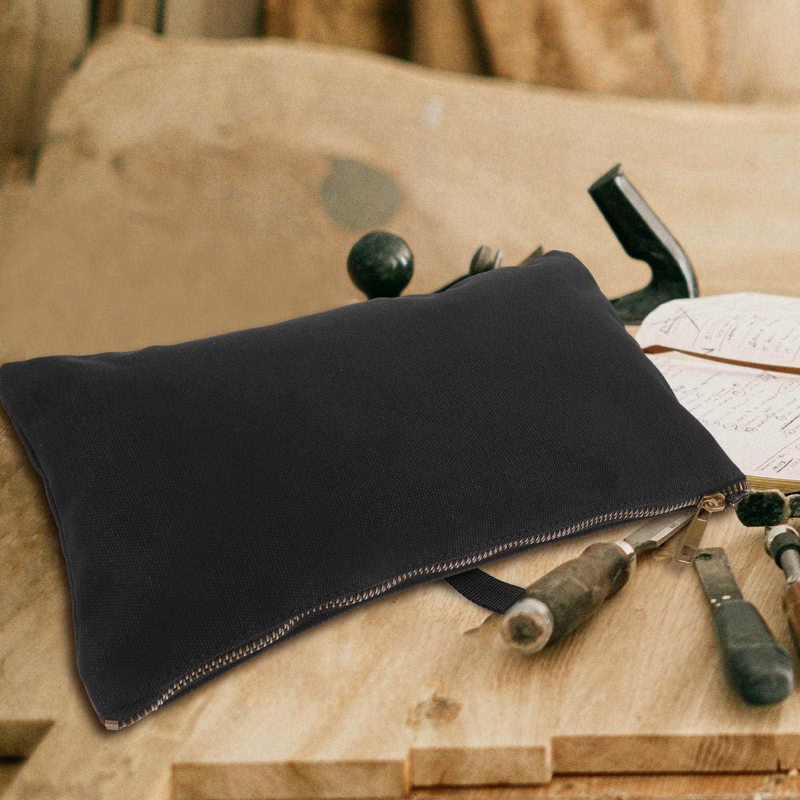 حقيبة تخزين الأدوات المحمولة، حقيبة قماشية متينة مع سحاب للكهربائيين، تنظيم فعال للحرفيين والمهندسين