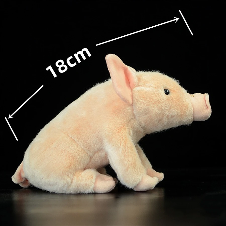 Pink Pig High Fidelity Anime Cute Farrow Plushie Hog Piggy Plush Toys Lifelike Animals Simulation Stuffed Doll Kawai Toy Gifts