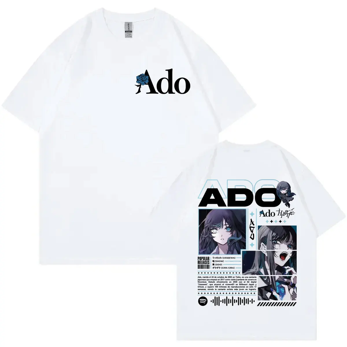 Singer Ado Hibana World Tour 2025 Graphic T Shirts Fashion Vintage Short Sleeve T-shirts Men Women Casual Loose Cotton T-shirt