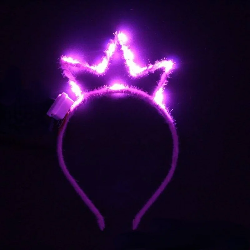 10Pcs เด็กผู้หญิงผู้ใหญ่ไฟ LED เรืองแสง Crown Headband เครื่องแต่งกายวันเกิดของตกแต่งงานแต่งงานคริสต์มาส