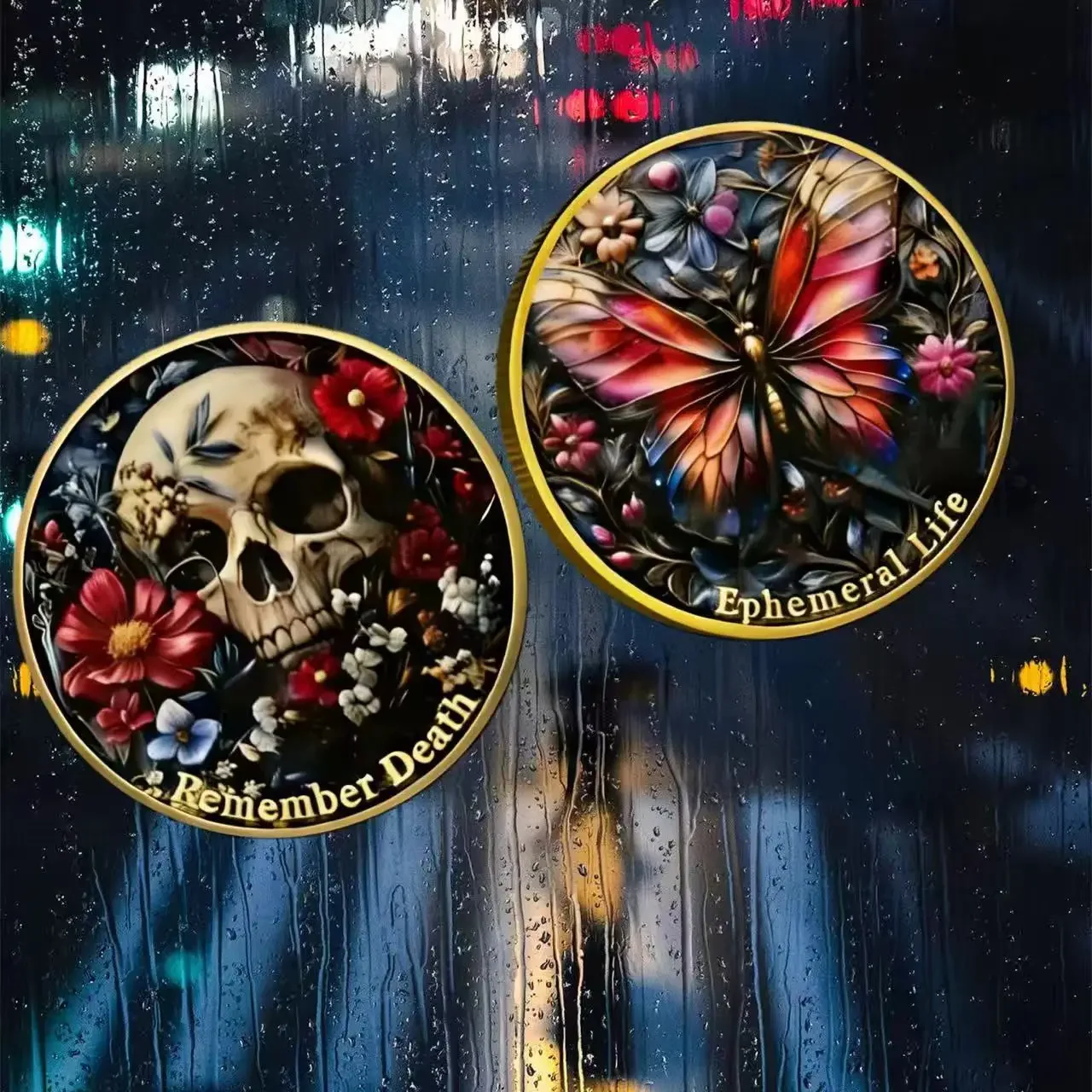 Souvenir Coin Skull Decorative Memento Mori Skull Collectible Coin Home Decoration