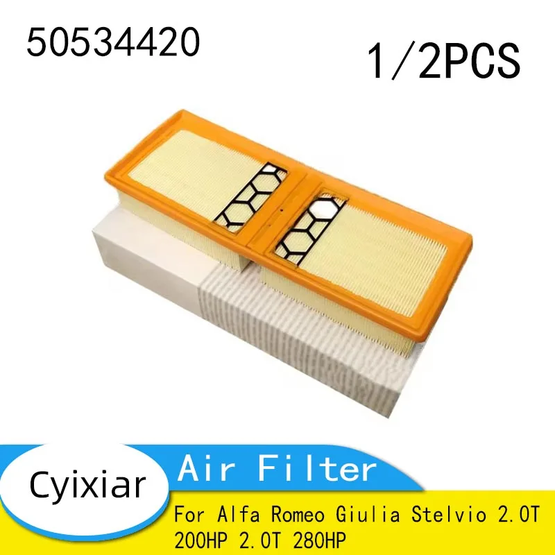 50534420 Car Engine Air Filter for Alfa Romeo Giulia Stelvio 2.0T 200HP 2.0T 280HP