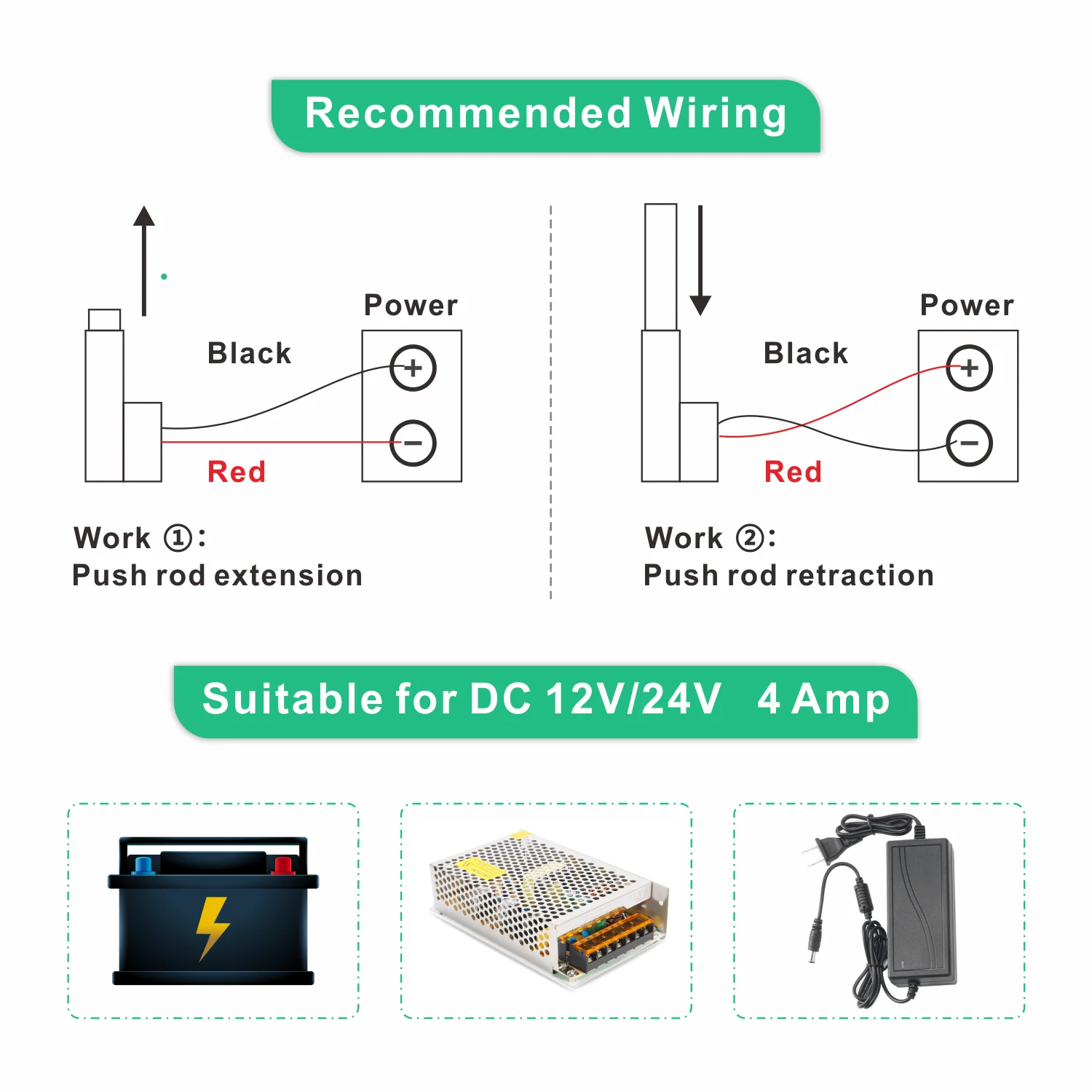 Electric Motor Dc 12/24V Linear Actuator 300mm 350mm 400mm 450mm 500mm Stroke For Mechanical Diy 1000N 2000N 3000N 4000N 6000N