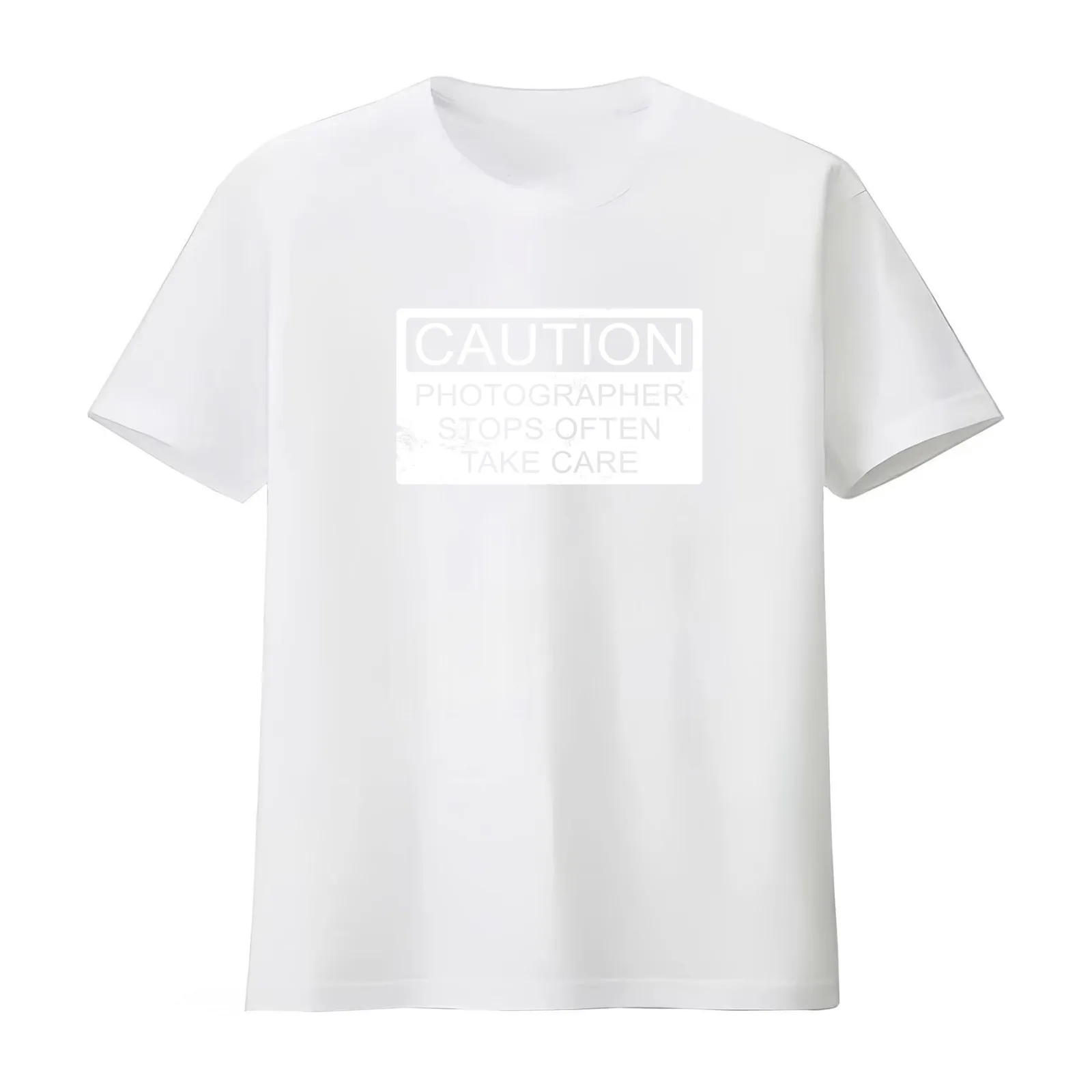 Photographer Stops Often T-Shirt Summer Casual Cotton Tee Oversized Streetwear Tops Vintage Graphic Print Unisex Men Women