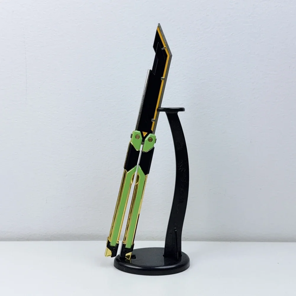 Juguete Artesanal de Mercancía del Juego Valorant, 20 cm (7,8 pulgadas), Cuchillo Mariposa RGX Plegable, Aleación de Zinc, Incluye Funda, No Afilado
