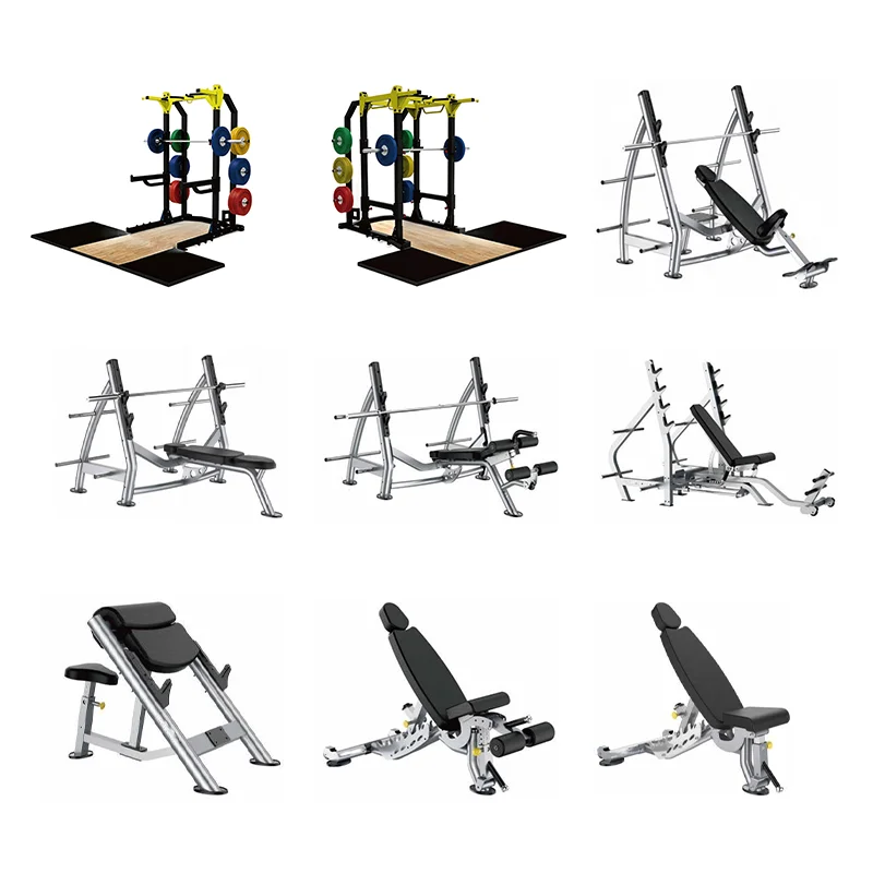 Fitness Body Building Machine Adjustable Power Cage Rack Squat Leg Exercise Machine Squat Rack For Commercial Gym