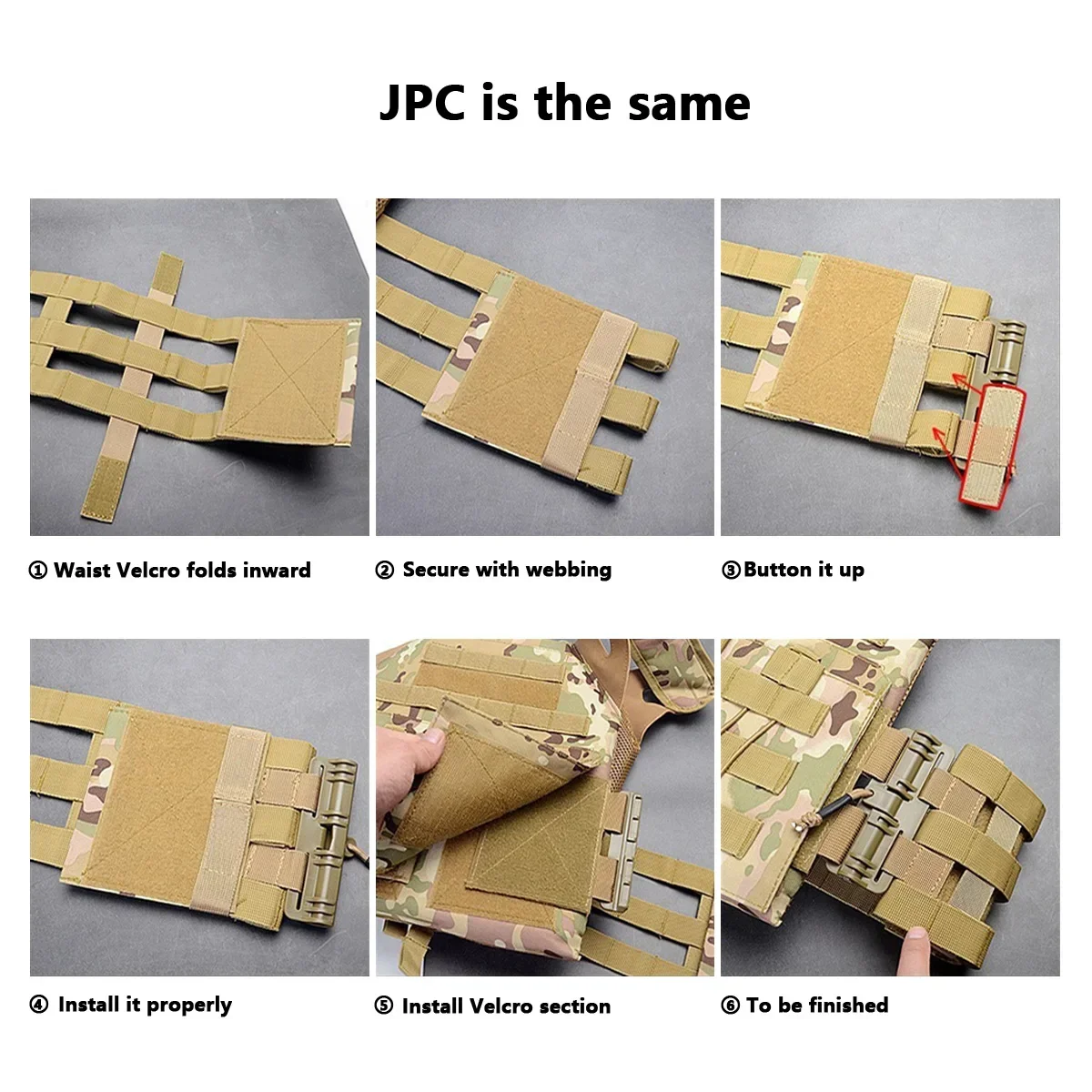 Set Gesper Rompi Lepas Cepat Taktis Kit Lepas Cepat Rompi Tahan Lama untuk Aksesori Rompi Berburu JPC CPC NCP XPC 6094 420