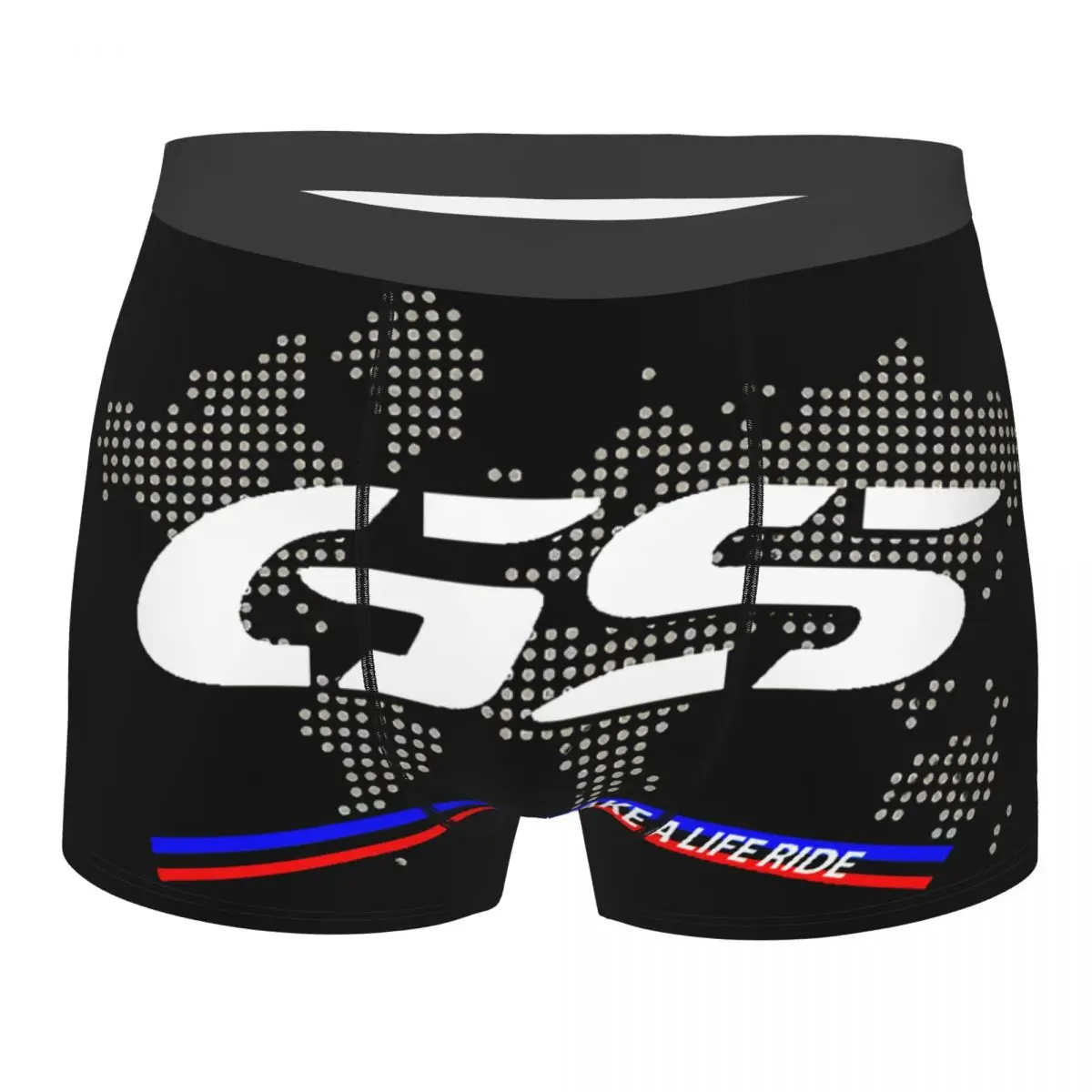 Cool GS Map Motorcycle Adventure Boxers Shorts Panties Men's Underpants Breathable Endurance Briefs Underwear