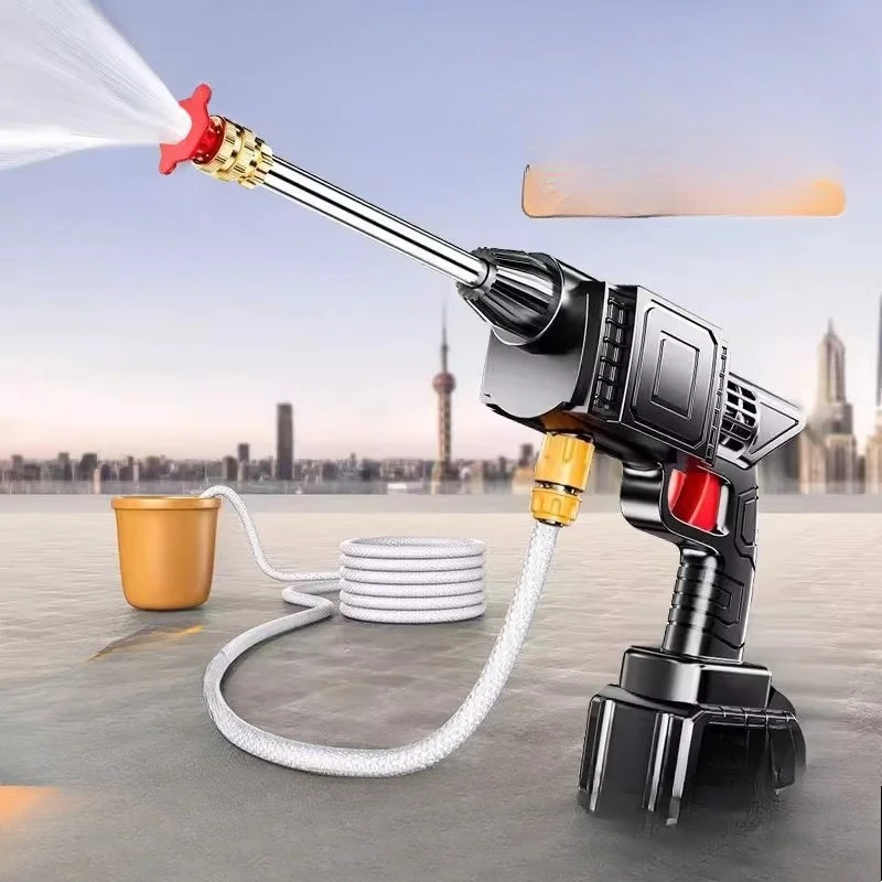 

pressure water gun high power high pressure water gun strong spray gun lithium battery handheld cleaning machine