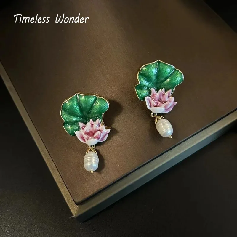 Imagem -02 - Timeless Wonder Fancy Crystal Geo Floral Stud Earrings para Mulheres Designer de Joias Punk Passarela Presente Coreano Rara 1468