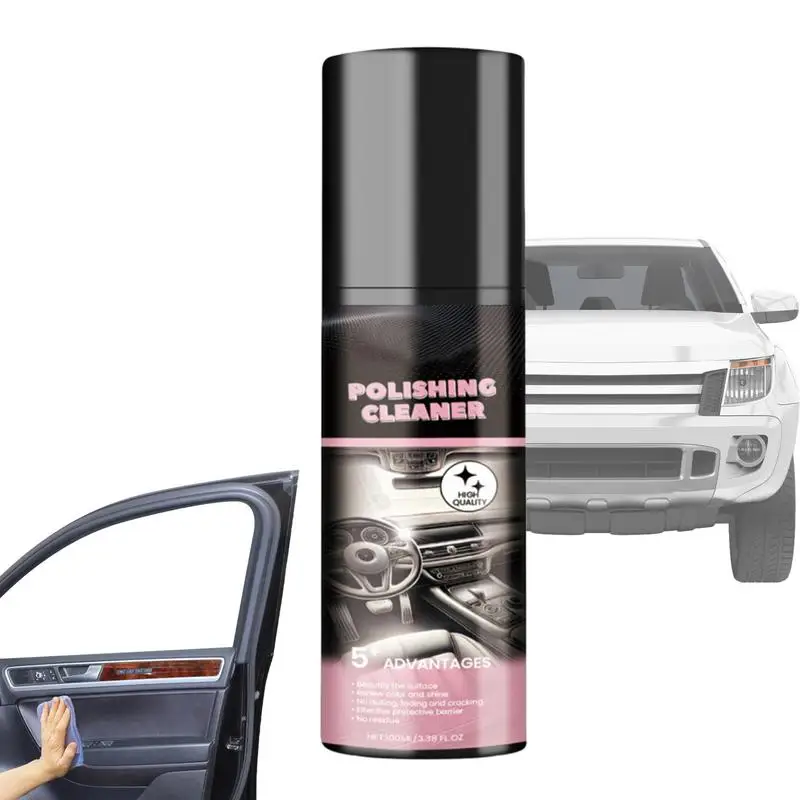 Nettoyant de polissage pour intérieur de voiture, nettoyant intérieur protecteur, spray de détail intérieur, nettoyant intérieur de voiture total, tout, 100ml