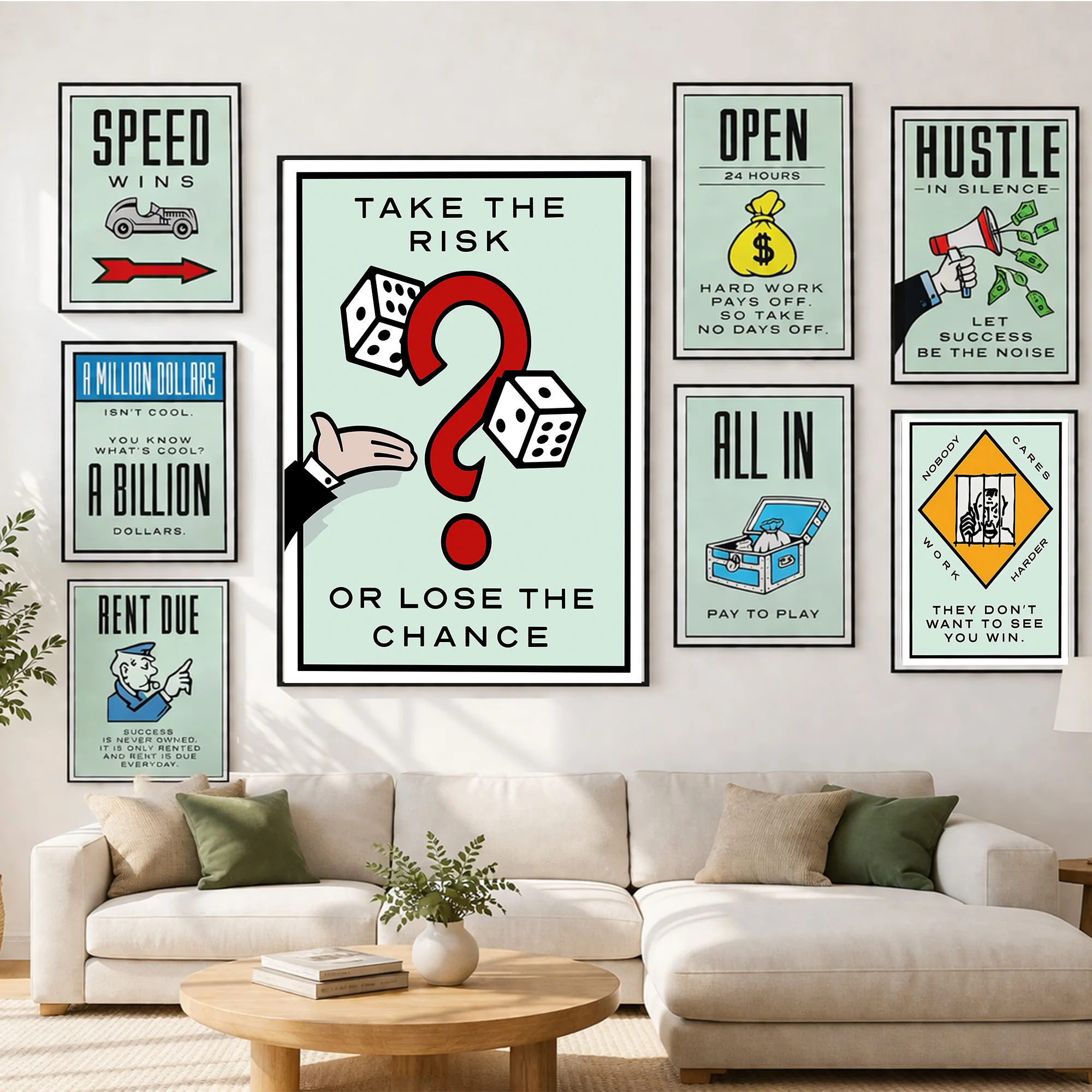 Modern Take The Risk Or Lose The Chance Wall Art Prints Canvas Painting Poster Picture For Office Living Room Home Decor
