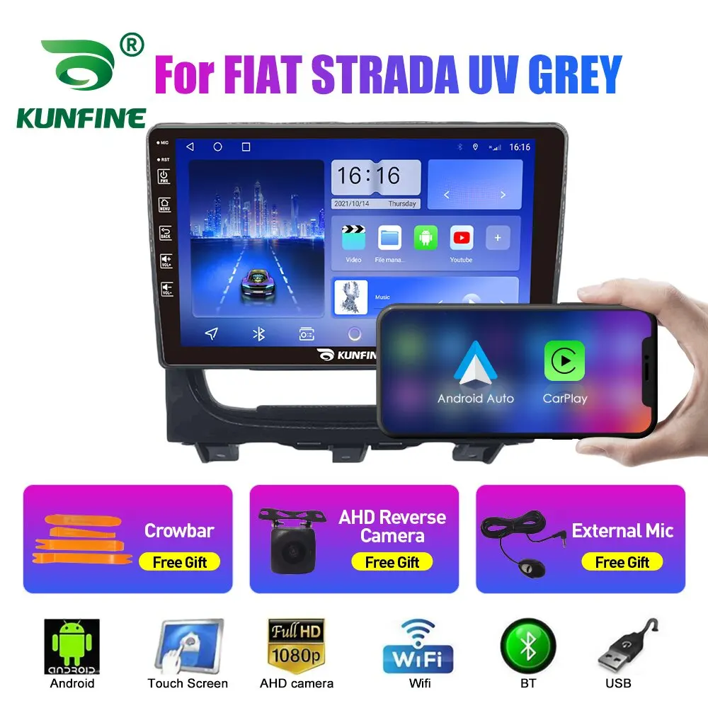 10.33 Inch Car Radio For FIAT STRADA UV GREY 2Din Android Octa Core Car Stereo DVD GPS Navigation Player QLED Screen Carplay