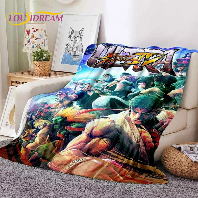 

Lastest Retro Game Street Fighter SF Soft Blankets,Keep Warm Throw Blanket Comfortable Blanket for Picnic Beds Sofa Home Bedroom