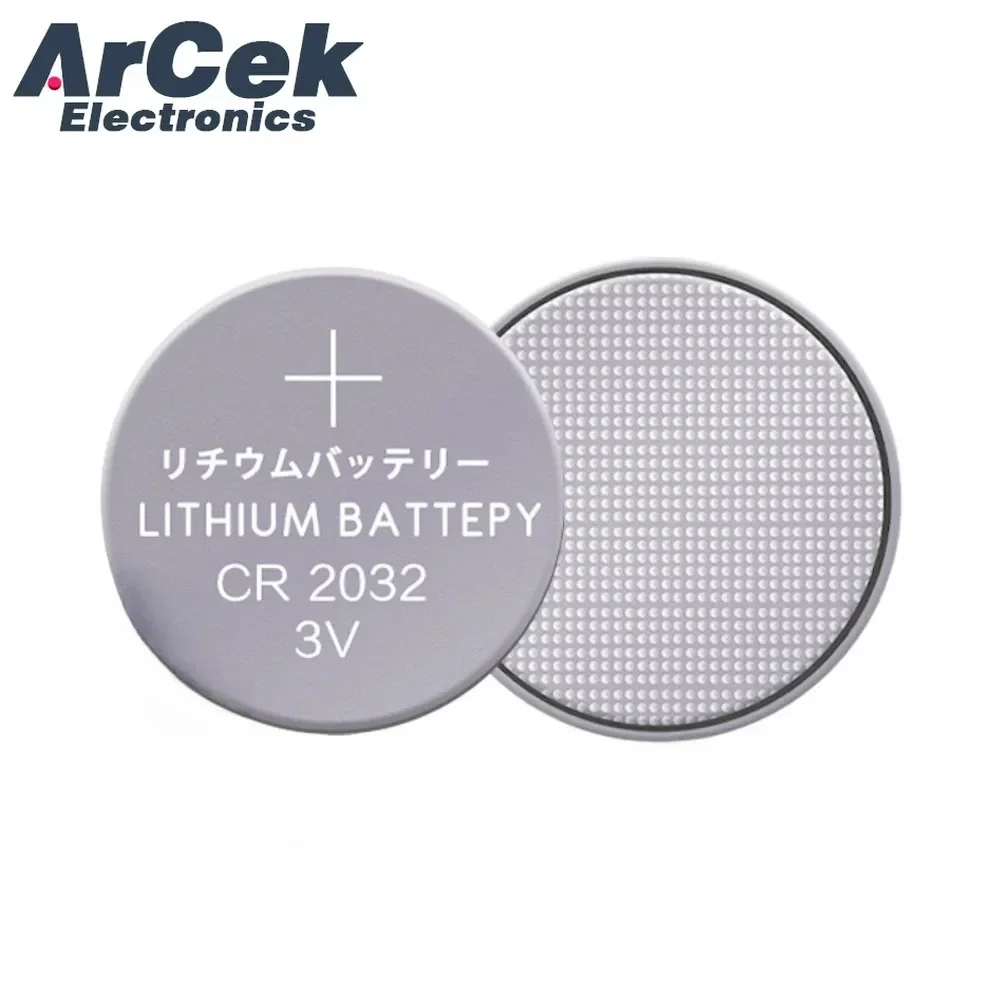 2PCS CR2032 3V 210mAh Battery Long Lasting High Capacity CR2032 Coin Button Cell Lithium Batteries for LED Light Toy 54DB