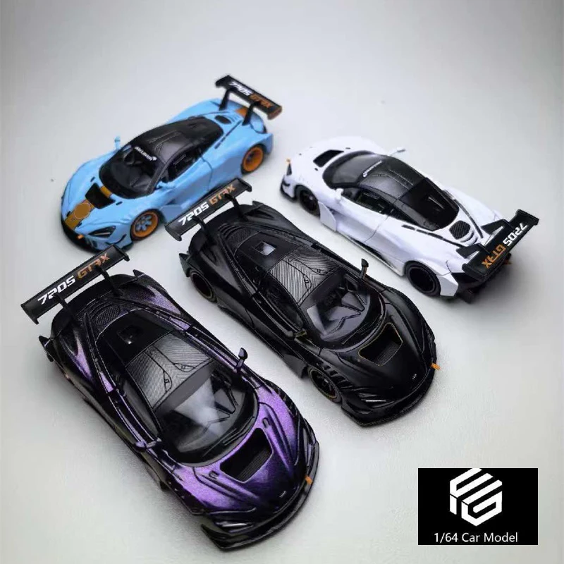 

[Предпродажа] FG 1:64 720S GT3X Матовый черный/Магический фиолетовый/белый/синий литая под давлением модель автомобиля