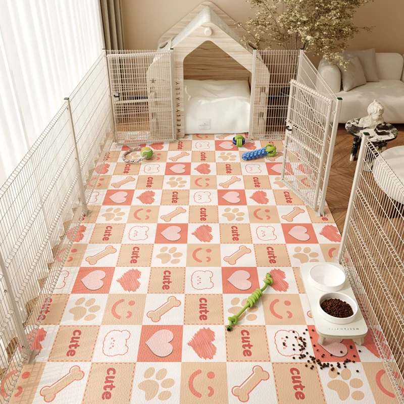 Pet Waterproof Floor Mat Home Pvc Leather Rug Large Area Anti-oil Anti-fouling Carpet Cartoon Cute Balcony Thickened Carpets