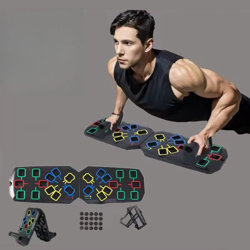 28 hole Push-up Board Set Portable Multifunctional Push-up Bar Foldable Fitness Equipment For Chest Abdomen Arms/Back Training