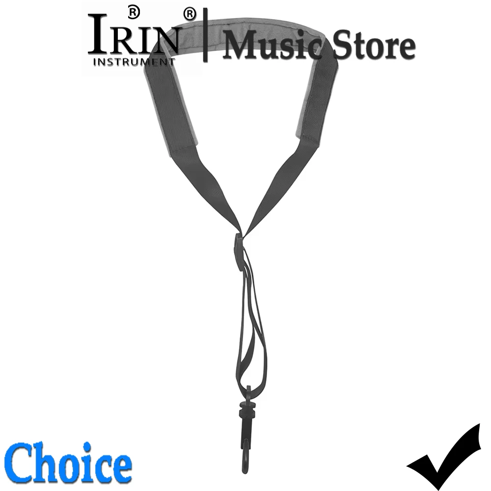 Irin Saxophon riemen verstellbarer Alt/Tenor/Sopran Sax Samt halsband mit Kunststoffs chnalle Holz blasinstrument zubehör