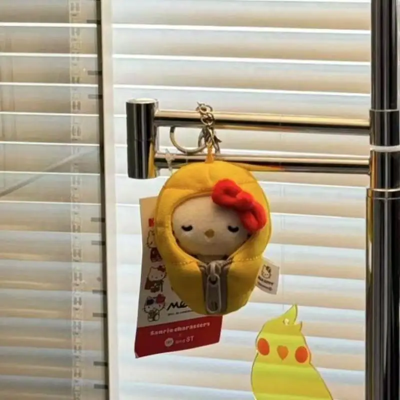 8 ซม.น่ารักการ์ตูน Kawaii ถุงนอน Hello Kitty ตุ๊กตาตุ๊กตาพวงกุญแจกระเป๋าจี้ของเล่นของขวัญ