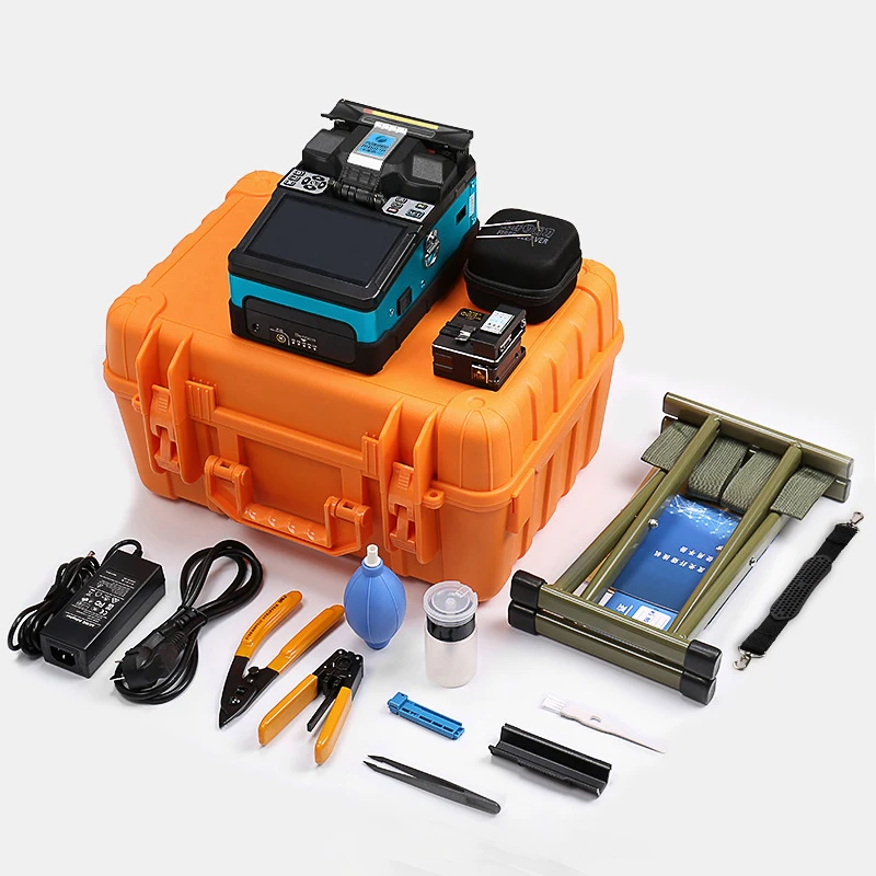 FONGKO Factory Outlet FTTH 7S Welding Fiber Optic Splicing Machine Kit Optical Fiber Fusion Splicer