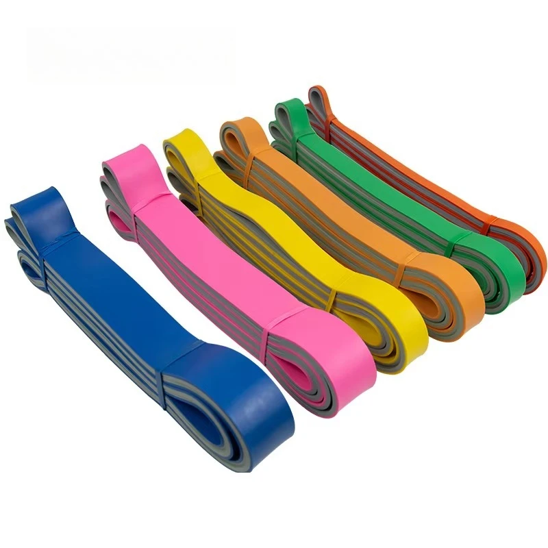 Wholesale Customized Two Layers Double Color Pull up Assist Fitness Resistance Loop Band