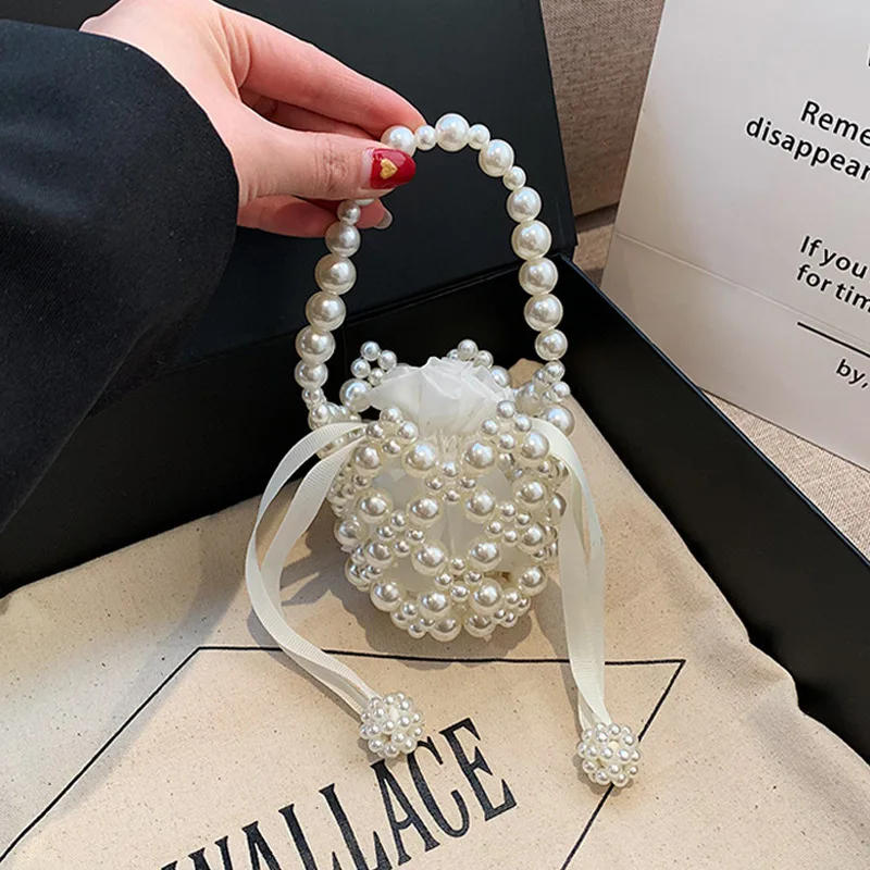 

Модная жемчужная сумка, вязаная крючком сумка через плечо с бисером, лето 2023, тканая декоративная сумка ручной работы, милая крутая сумка для повседневного использования