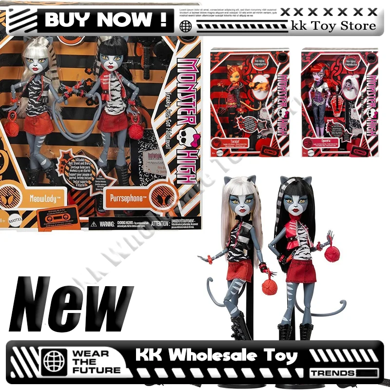 

NEW Monster High Boo-Riginal Meowlody Purrsephone Figures Creeproductions G1 Operetta Doll Toralei Replica Doll Model Customized