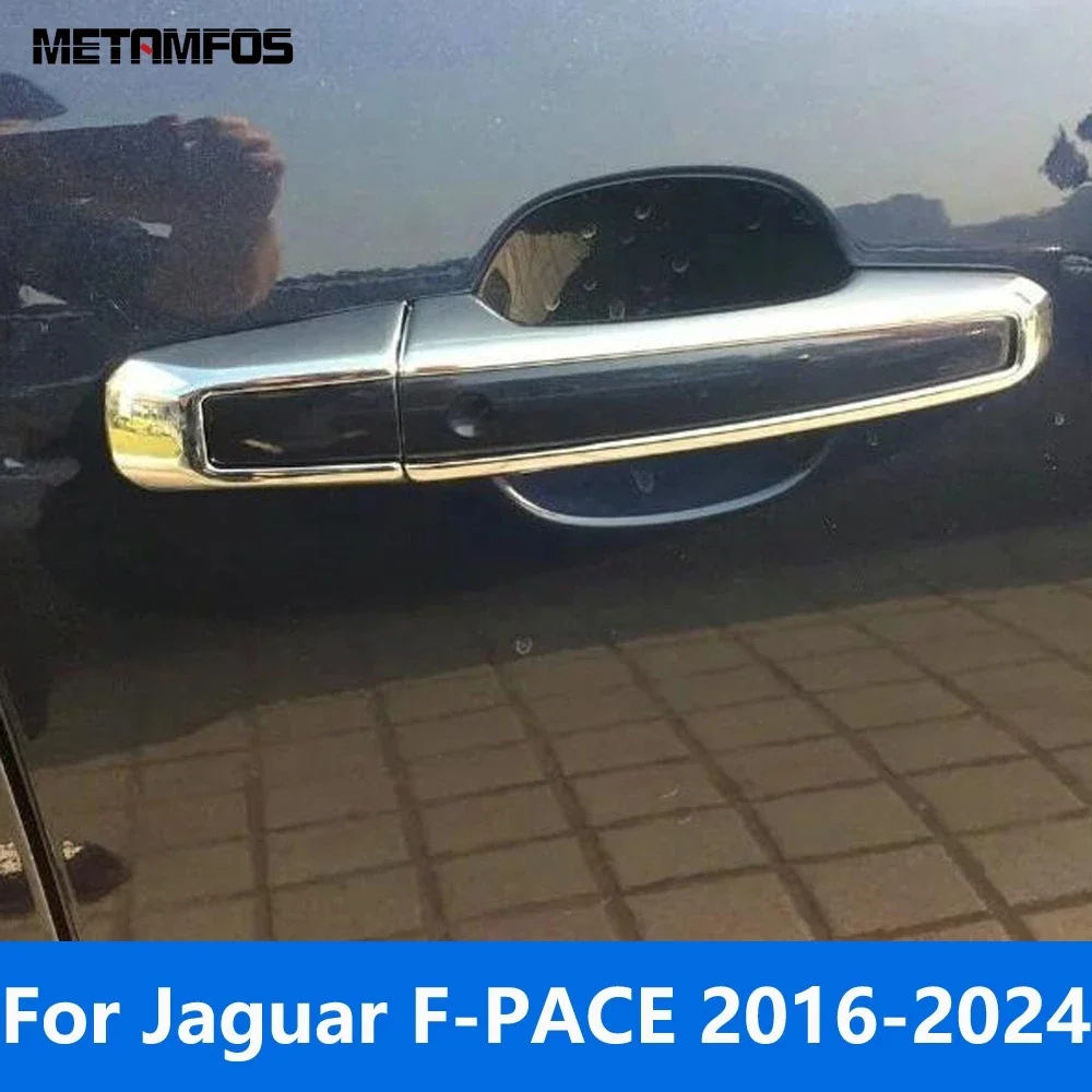 Side Door Handle Cover Trim For Jaguar F-PACE 2016-2019 2020 2021 2022 2023 2024 Matte Protection Cap Accessories Car Styling