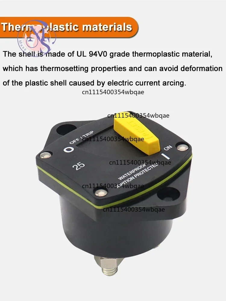 ZOCI-FOR-50-300A Manual Reset Circuit Breaker IP66 Waterproof Overload Protector 12-48V for RV Boat Trolling