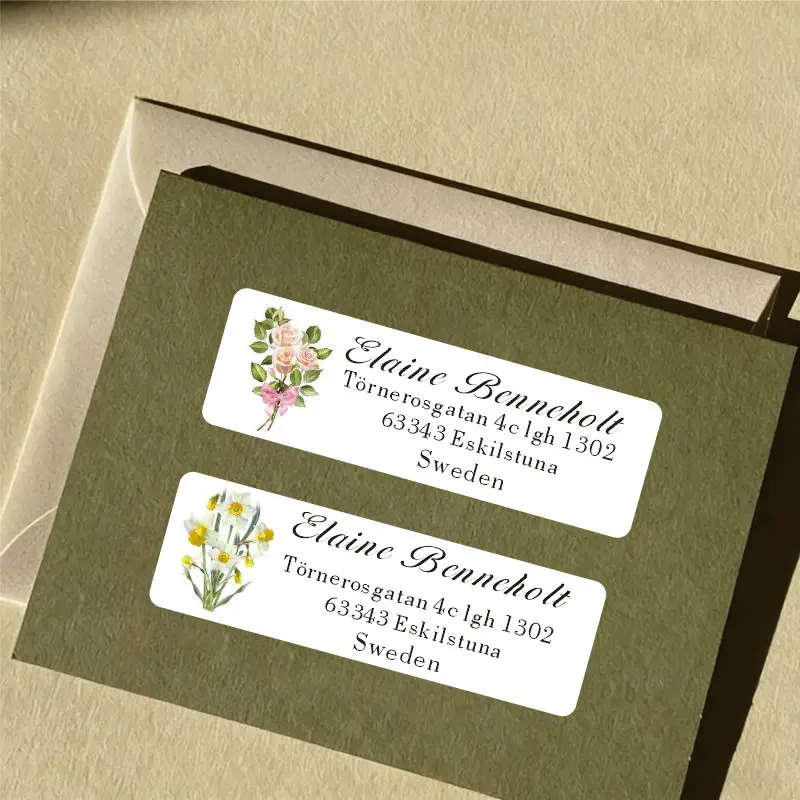 

Custom Address Stickers - Clear Printing Design, Suitable for Gifts, Envelopes, Gift Bags, and Festival Organizers
