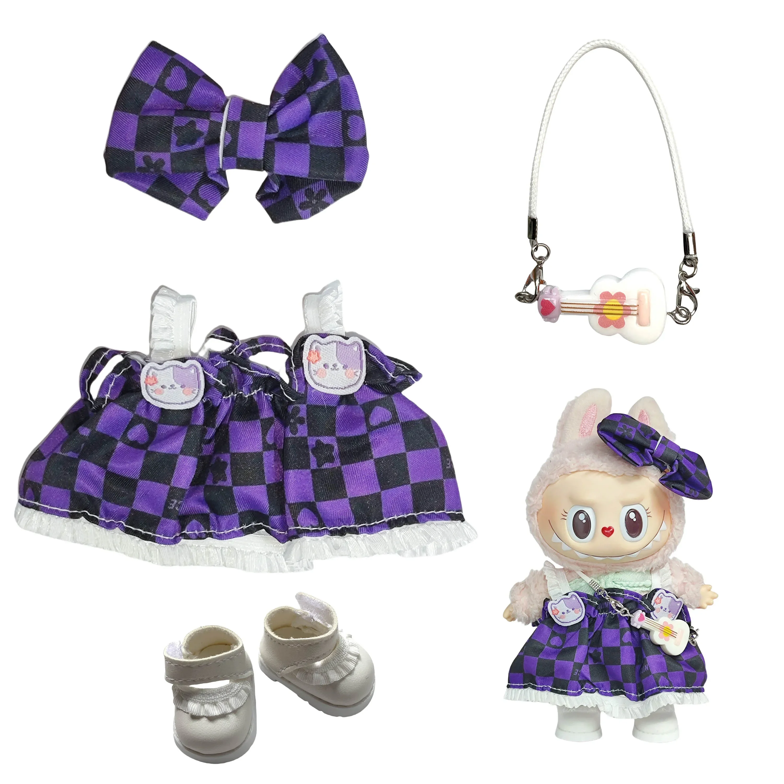 Clothes for Labubu Vinyl Doll Dress-Up Set - Skirt Series Cute Outfits, Adorable Doll Clothes for Heartwarming Fun